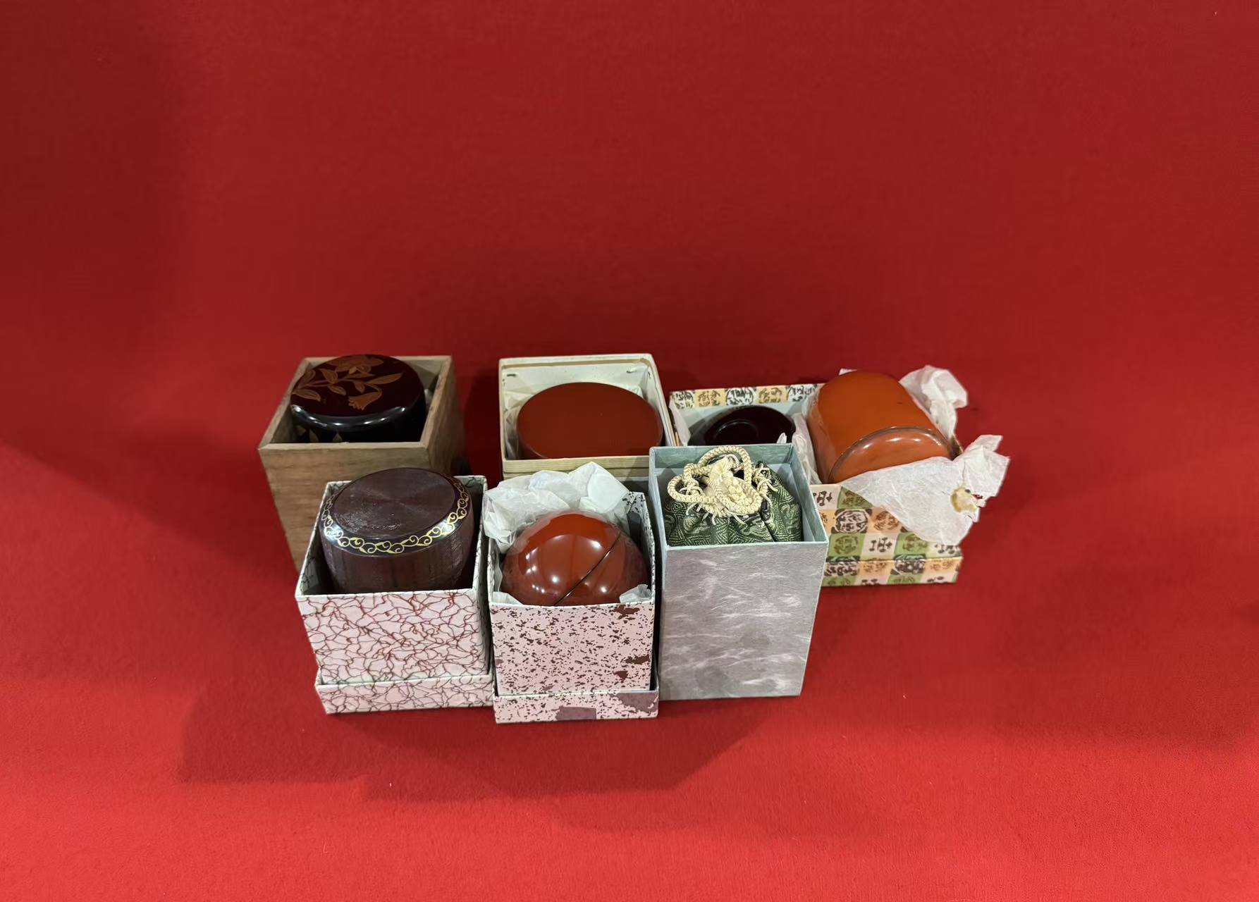 笠岡市で茶道具 大量の棗を買取させてもらいました。の画像