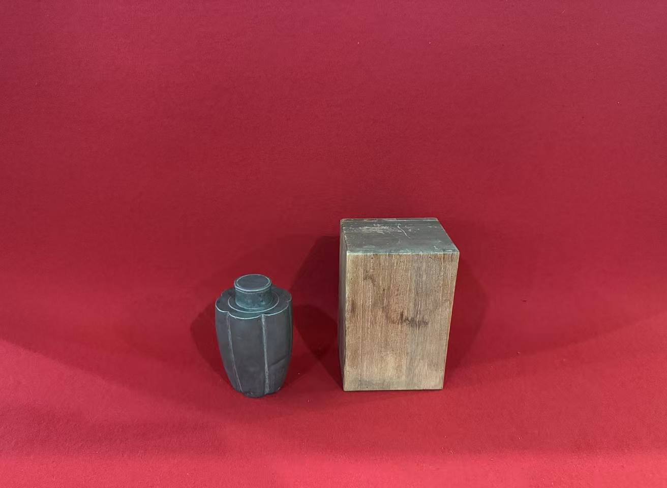 岡山県瀬戸内市で唐物の木瓜型の茶入れを買取させてもらいました。の画像